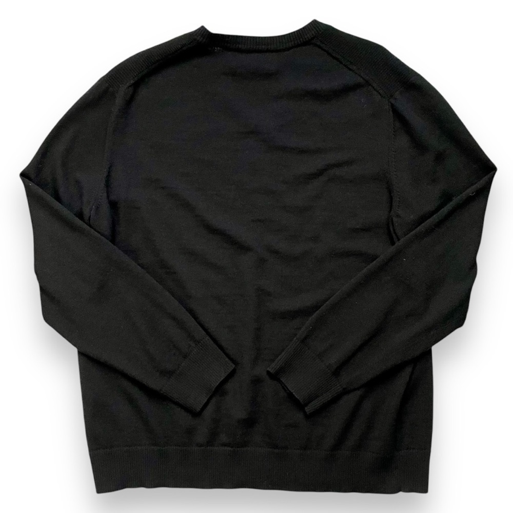 Banana Republic Cento Italian Baruffa Merino Black Wool Sweater - Picture 5 of 5